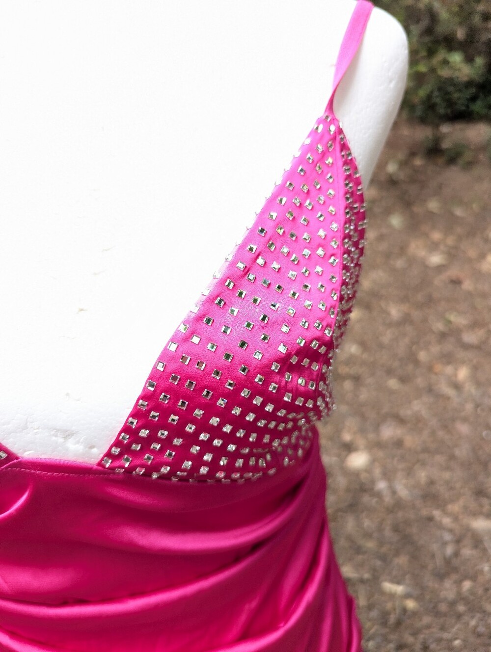 For Love & Lemons Victoria's Secret Mirage Mirrored Mini Dress Pink Satin S - Picture 8 of 11